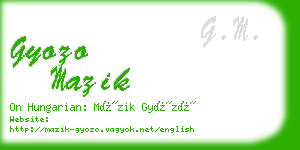 gyozo mazik business card